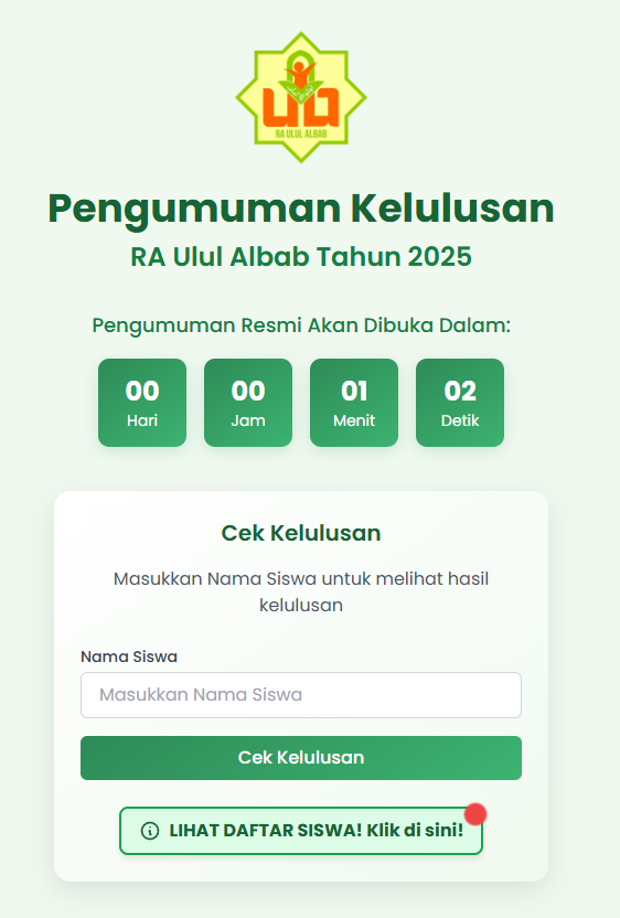 Read more about the article Pengumuman Kelulusan Siswa RA Ulul Albab Tahun 2025