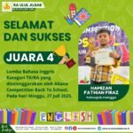 Hamizan Fathian Firaz RA Ulul Albab Raih Juara 4 Lomba Bahasa Inggris